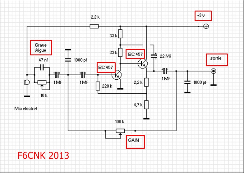 Préampli Micro-Electret de F6CNK!  Radioamateurs Actualités News  Radioamateur