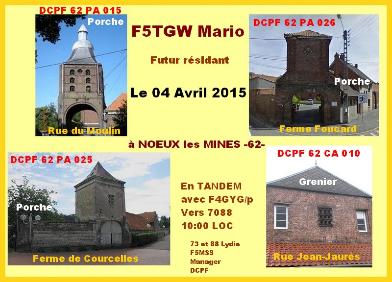 F5TGW 62 PA 015-PA 025-PA 026 et CA 010 à Noeux les Mines